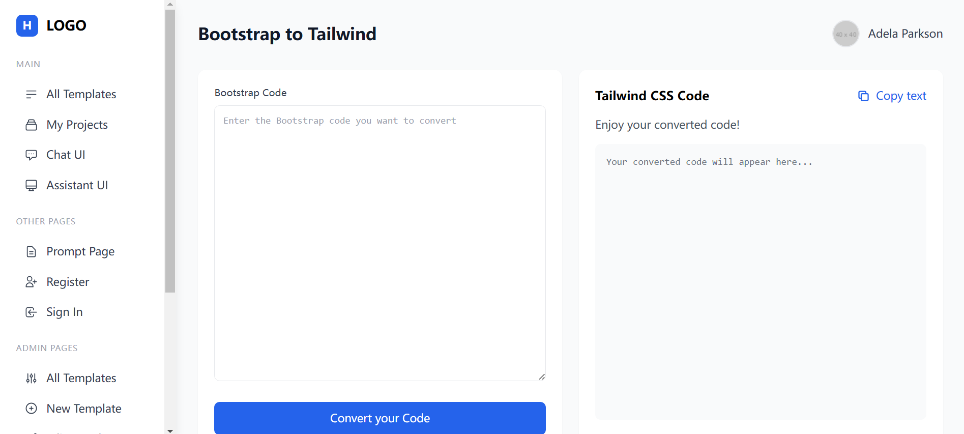 Bootstrap to Tailwind Converter