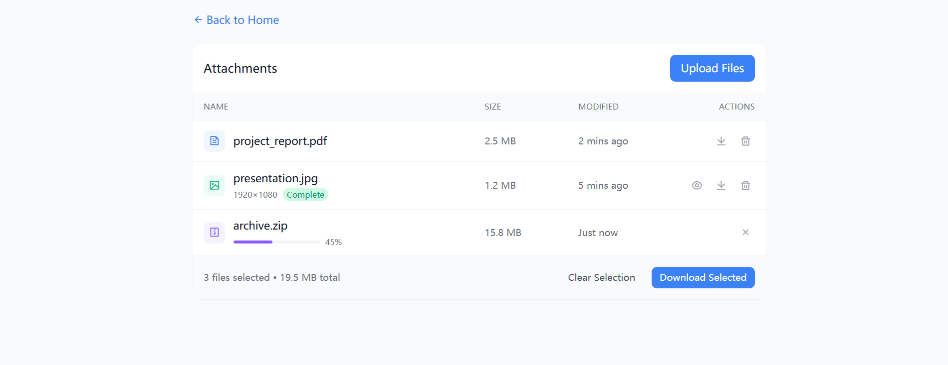 AI Attachment Components List Style