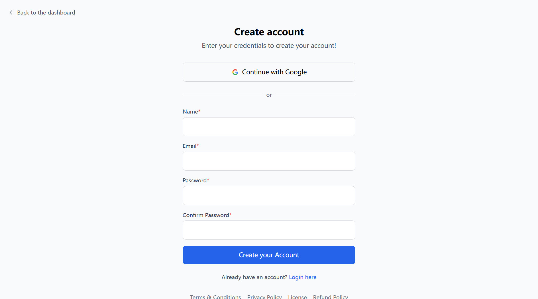 Create Account