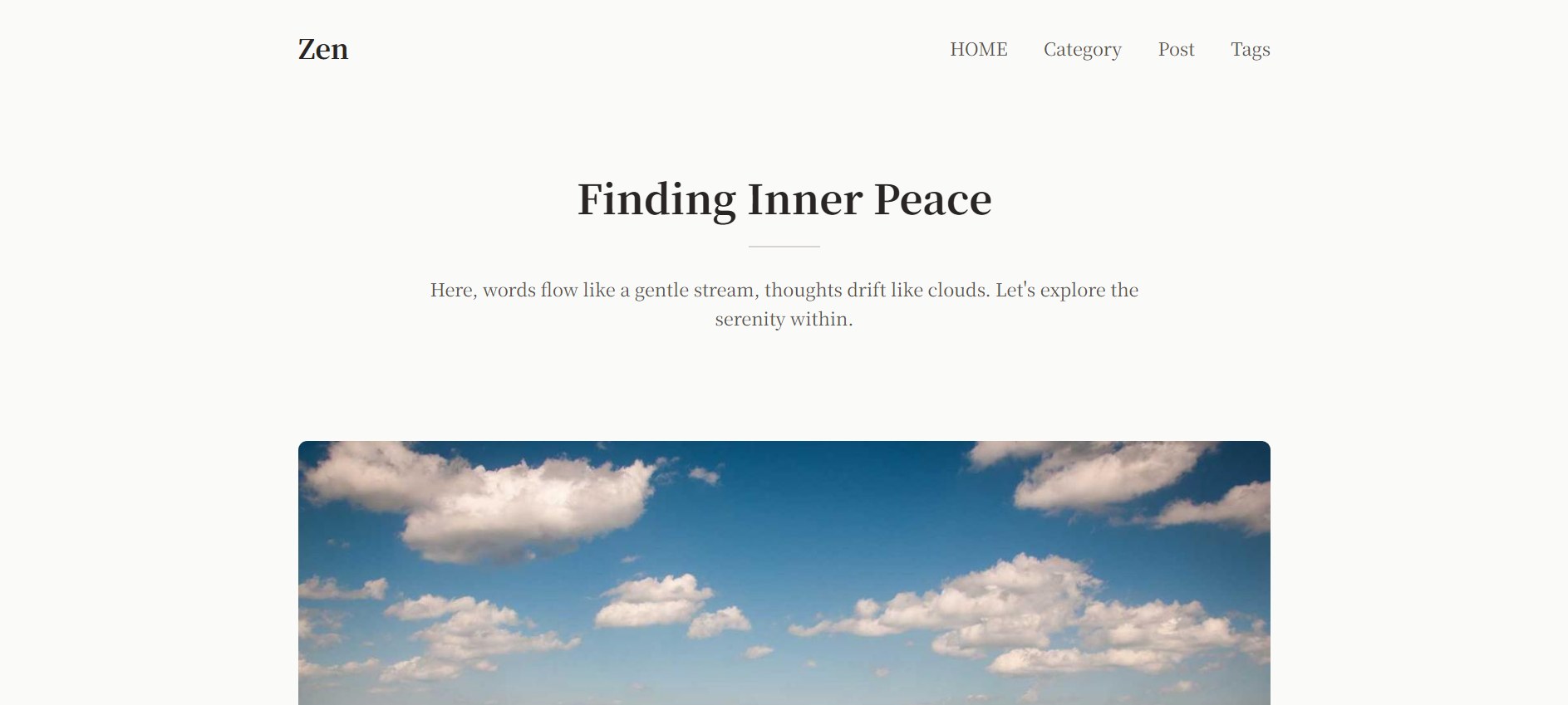 Zen - Minimalist Blog Template